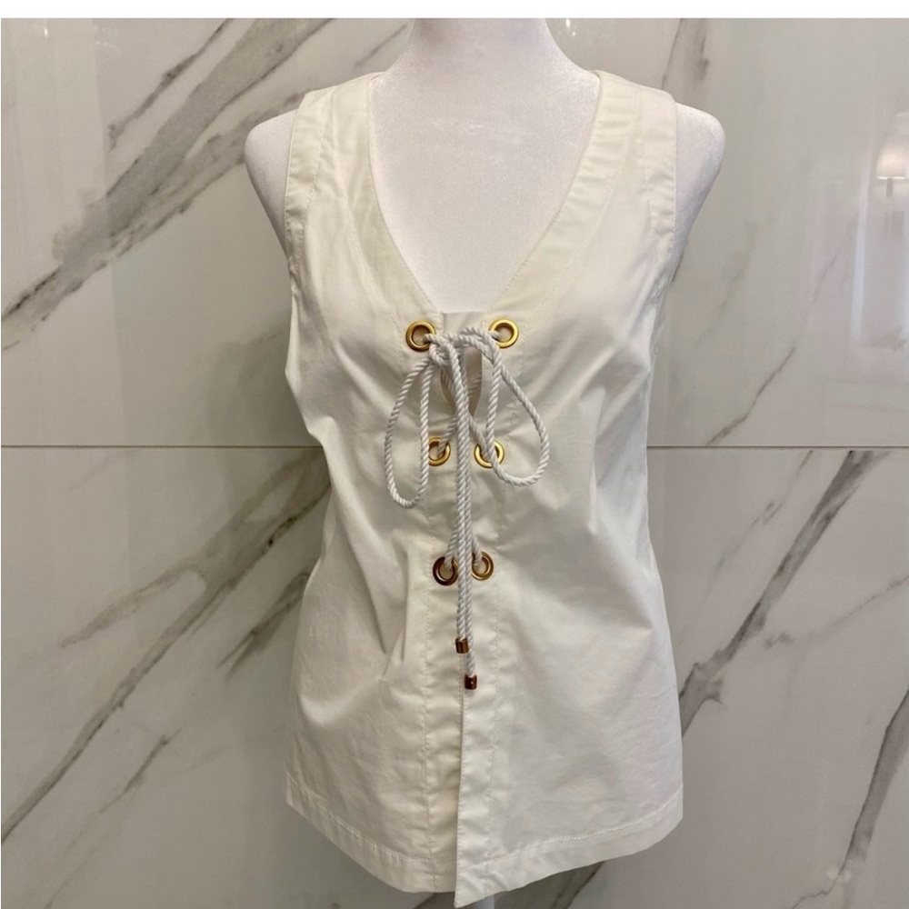 Trina Turk Nautical Sleeveless Top, EUC.